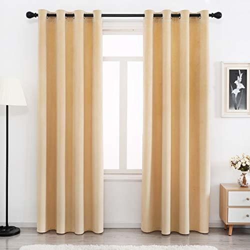 Cortinas De Terciopelo De Oro Spxtex Grommet 96 2972c