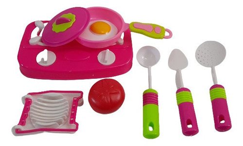 Set Utensilios De Cocina Juguete + Estufa / Niña.