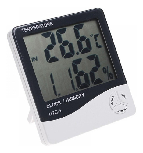 Termohigrómetro Lcd Digital Temperatura Humedad Sensor Reloj