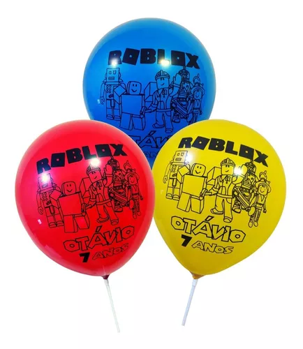 Bexigas - Balões Roblox Com Nome E Idade 50uni