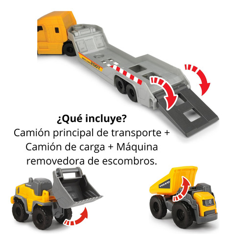 Camión De Construcción Mack Y Carga Volvo Dickie Toys Pack