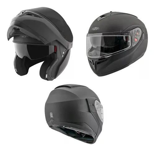 Casco Abatible Joe Rocket Rkt 20 Solid Negro Mate Motos.shop