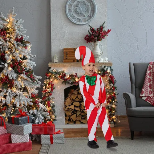Disfraz De Bastón De Navidad Mono Navideño Disfraz Infantil