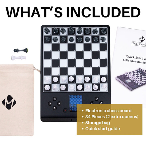 Juego De Ajedrez Electrónico Piezas Magnéticas Genius Pro
