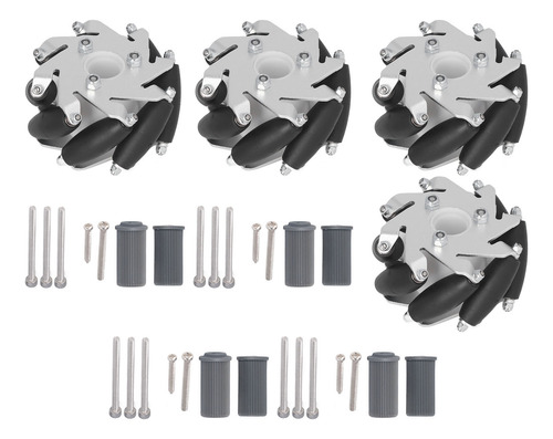 Rueda De Aluminio De 60 Mm Para Robot Inteligente, 4 Piezas,