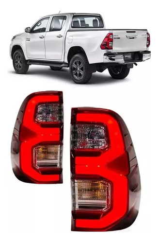 Juego Faros Traseros P/ Toyota Hilux 2016 2017 2018 Con Led