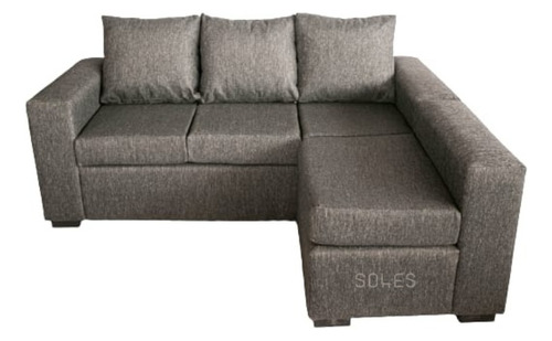 Sillon Esquinero Con Banqueta Tapizado Eco Cuero