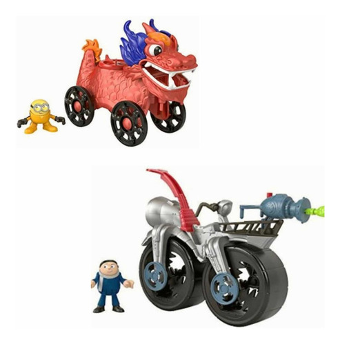 Imaginext Minion Bicicleta Cohete Gru Y Disfraz Dragón