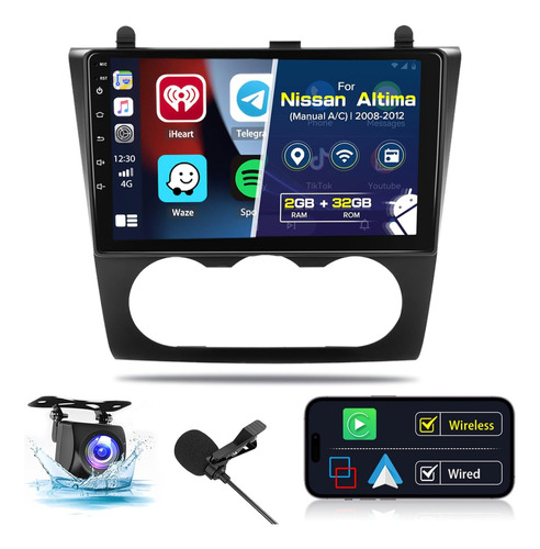 (manuala /c) Android Car Estéreo Para Nissan Altima 2008 -12