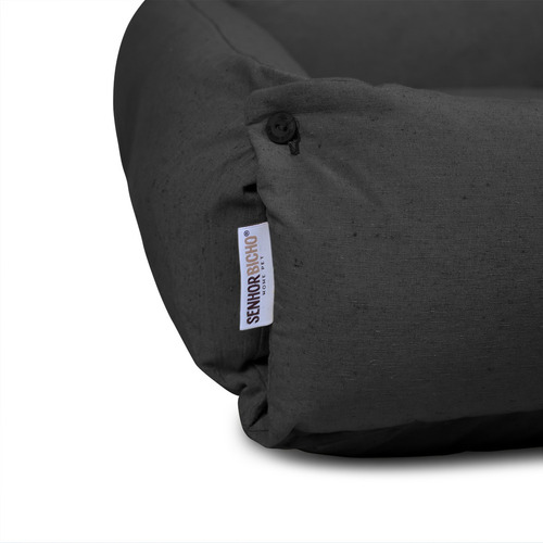Caminha Pet 100% Sustentável Caminha Para Cachorro 65x50 Cor Cinza-escuro Desenho Liso
