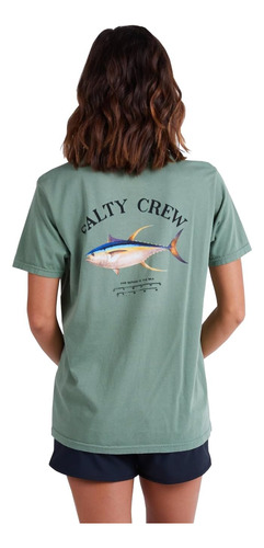 Salty Crew Ahi Mount Boyfriend Polera De Manga Corta Sage 