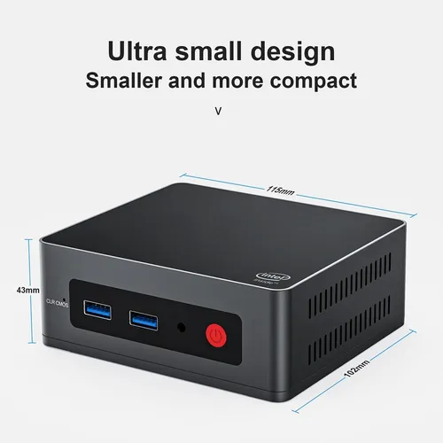 Kodlix GK45 Gemini Lake Mini PC Supports up to 3 SSDs, 3 4K