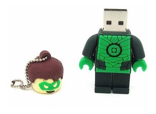 Imagen 3 de 3 de Memoria Usb Superhéroe Linterna Verde 16gb