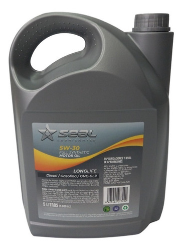 Aceite Sintetico 5w30 Seal Full Sintético 5 Litros