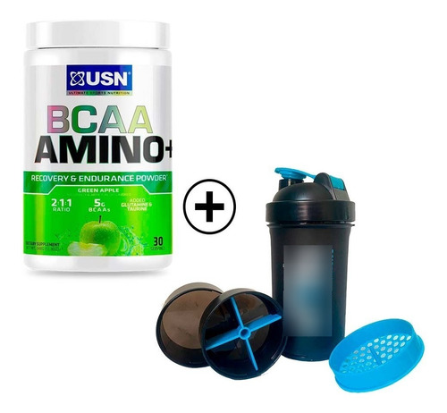  Bcaa Amino+ Usn - 30 Serv. ( Glutamine + Taurine ) + Shaker