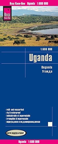 Uganda 1:600.000 Mpa De Carreteras Impermeable. Reise Know-h