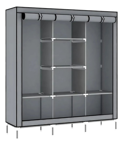 Zapatera Closet Armable Practiksa Rack Guardarropa Color Gris