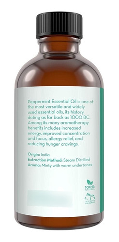 Imagen 3 de 4 de Aceite De Menta Hierbabuena Peppermint Importado Usa