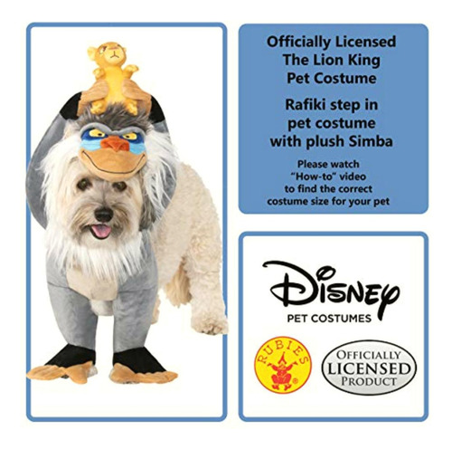 Rubie's Disfraz De Rafiki Y Simba Para Mascota De Disney