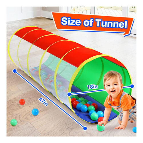 Hoohtoot Los Niños Se Arrastran A Través Del Túnel De Juego,