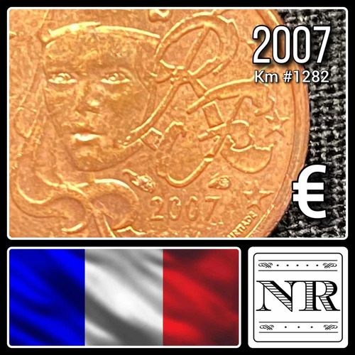 Imagen 1 de 4 de Francia - 1 Euro Cent - Año 2007 - Km #1282 - Marianne