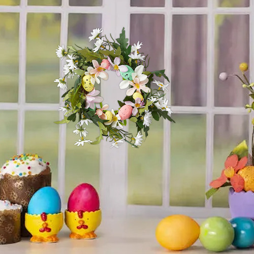 Corona De Pascua, Decoración De Huevos, Guirnalda De Simulac