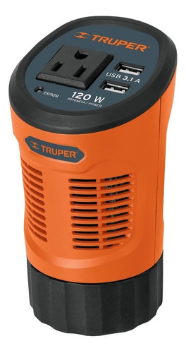 Inversor De Corriente Para Carro Tipo Vaso 120 W Truper