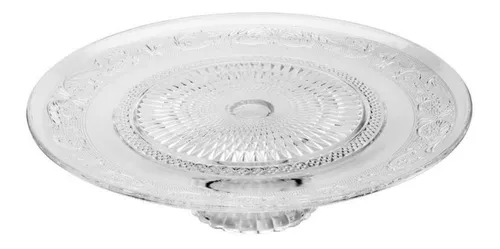 Plato de cristal para tartas Lior con forma de ángel en forma de bolígrafo, 32,5 x 9,5 cm