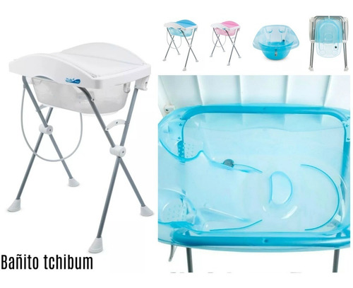 Bañito Bebe Tchibum Mvd Kids Catre Cambiador Varios Colores