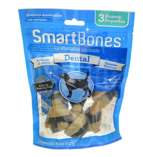 Dingo Ossinho Para Cães Smartbones Dental Pequeno 3 Unidades