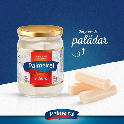 Palmito De Açaí Em Conserva Inteiro - Palmeiral