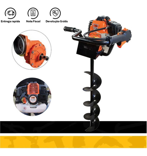 Perfurador De Solo A Gasolina 2,5hp 52cc Terra-psh520