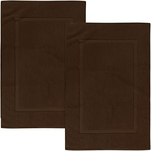 Tapete De Baño Utopia Color Negro De Algodon Set De 2pzas