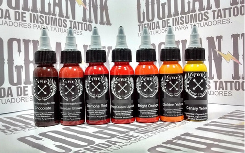 Imagen 3 de 4 de Tinta Tattoo Extreme Gama Color Nº4 X 1oz Tatuajes Tatuar