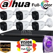 Comprar Kit Seguridad Dahua Dvr 8ch + 6 Cámaras 2mp Color Noche+ 1tb