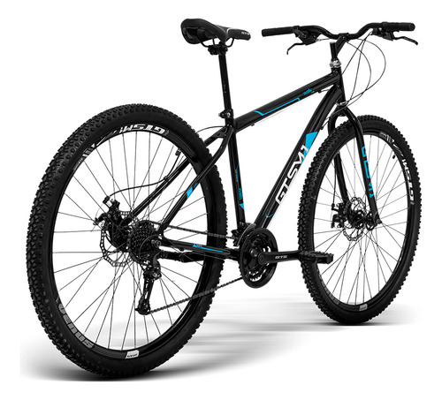 Bicicleta Aro 29 Aço Carbono Freio A Disco 24v Gts Walk New Cor Preto-azul Tamanho Do Quadro 19