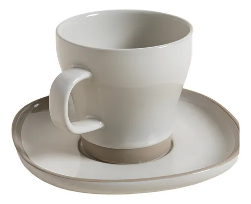 Budapest Grey | Set X 6 Taza Y Plato 210 Ml (cod 511900)