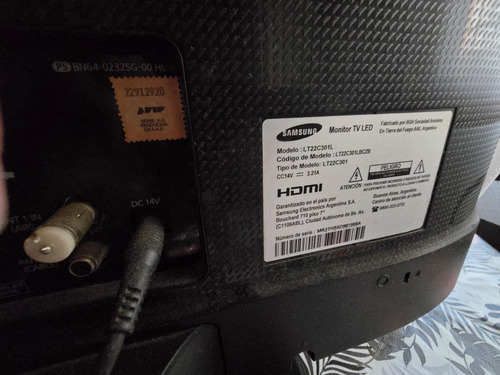 Monitor Tv Led Samsung Lt22c301l Negro (usado) Con Detalles Negro (Usado)