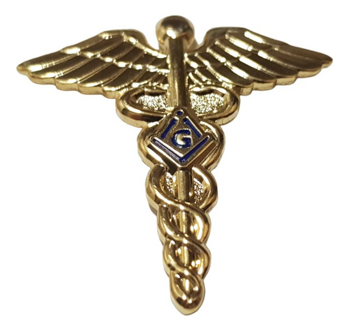 Pin Caduceu De Hermes Com Símbolo Maçom