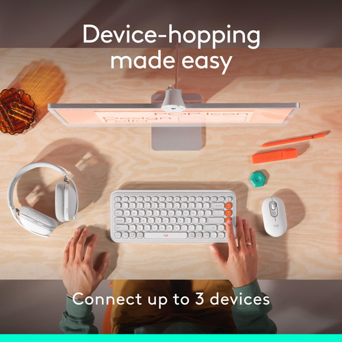 Ratón Bluetooth Inalámbrico Logitech Pop Compact Blanquecino