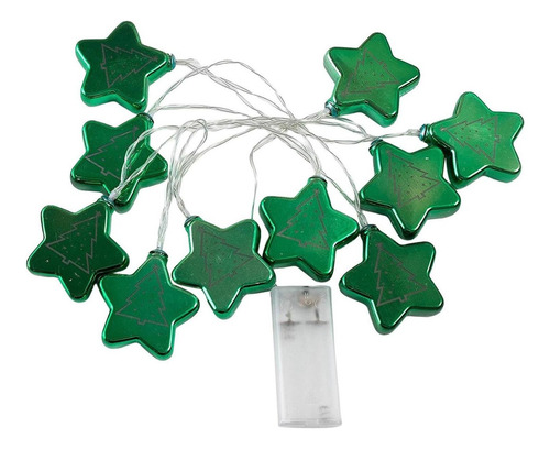 Cadena De Estrellas De Navidad, Adorno De Navidad Verde