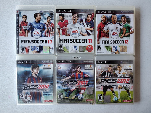 Combo Futebol 06 Jogos Pes + Fifa 2010 A 2012 Ps3 Usados +nf