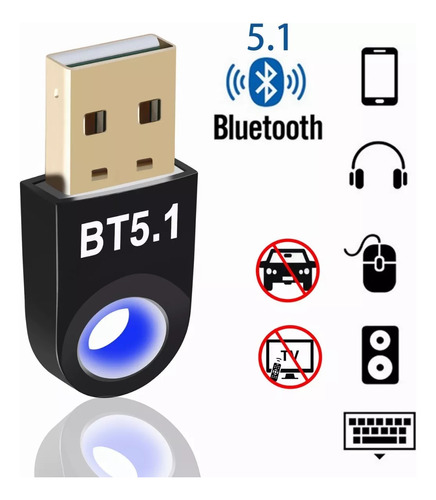 Transmisor Y Receptor Usb Bluetooth V5.1 Adaptador Bluetooth