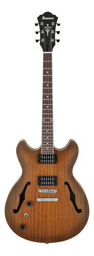 Guitarra eléctrica para zurdo Ibanez AS Artcore AS53 semi hollow de sapele tobacco flat con diapasón de nogal