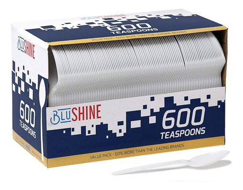 Paquete De 600 Cucharas De Té De Plástico Desechables Blanca