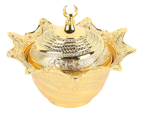Frutero Metálico Para Caramelos, Color Dorado, Elegante, Ret
