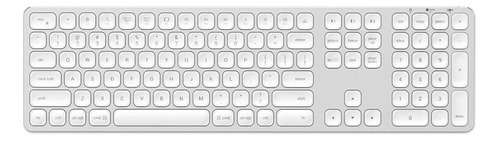 Teclado bluetooth Satechi Metallic Series ST-AMBK QWERTY inglês US cor prata