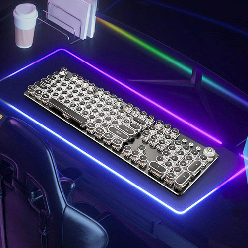 Teclado Retro Punk De 104 Teclas Con Cable Para Pc,