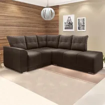 Comprar Sofá De Canto Marrocos Marrom Suede Liso Marrom