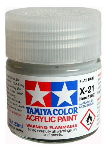 Pintura Tamiya X-21 Flat Base Matizante 23ml Modelismo 81021